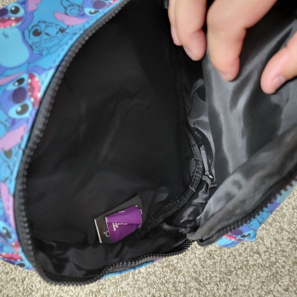 Disney Stitch Mini Backpack Bioworld Blue Handbag Purse 11"x9" Small LILO and - Picture 7 of 14